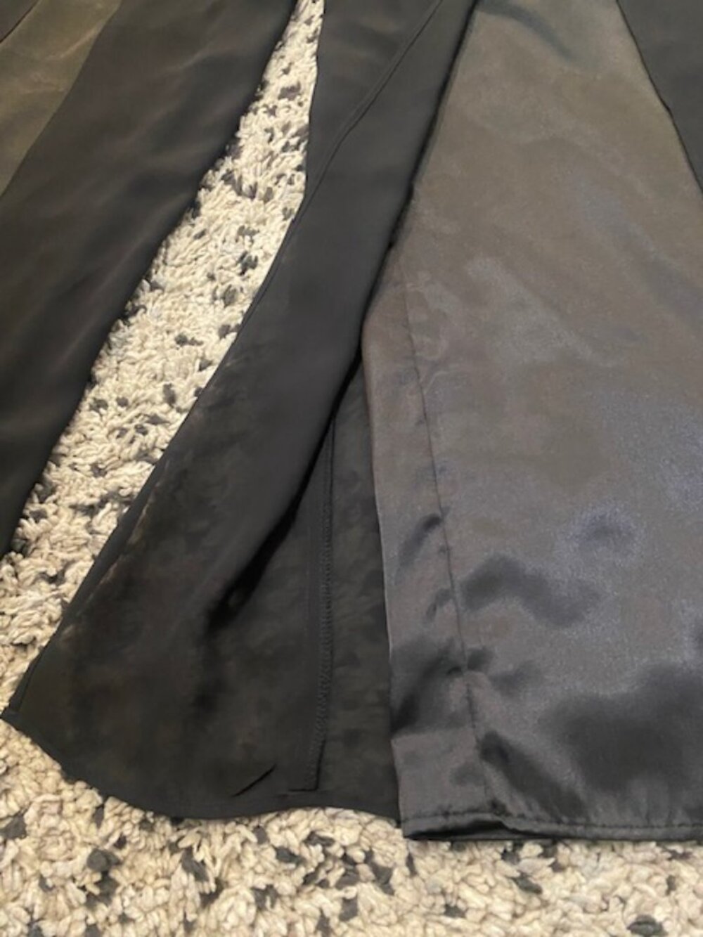 Vintage NWT Dress/ Evening Pants sheer Chiffon w/ lining Black size 14 Wide Leg - Picture 6 of 16